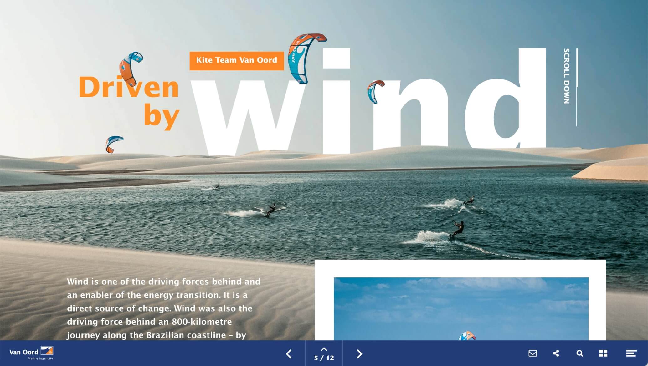 Published newsletter on desktop